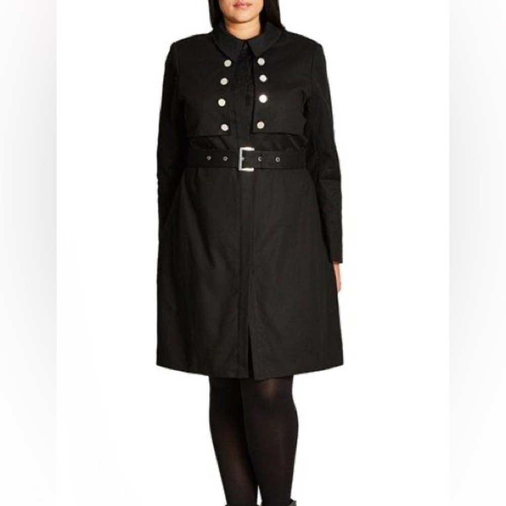 NWT City Chic Trench Coat Military Style Size XL